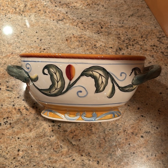 Fitz and Floyd Classics Ricamo Covered Vegetable Dish - Picture 8 of 16